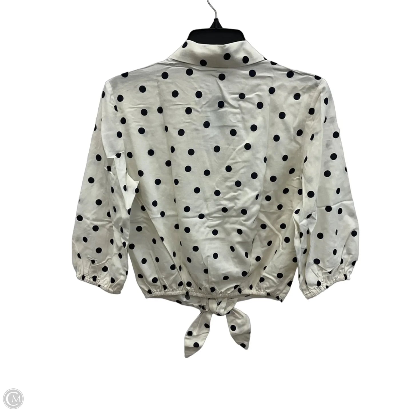 Blouse 3/4 Sleeve By Ann Taylor In Polkadot Pattern, Size: Xs