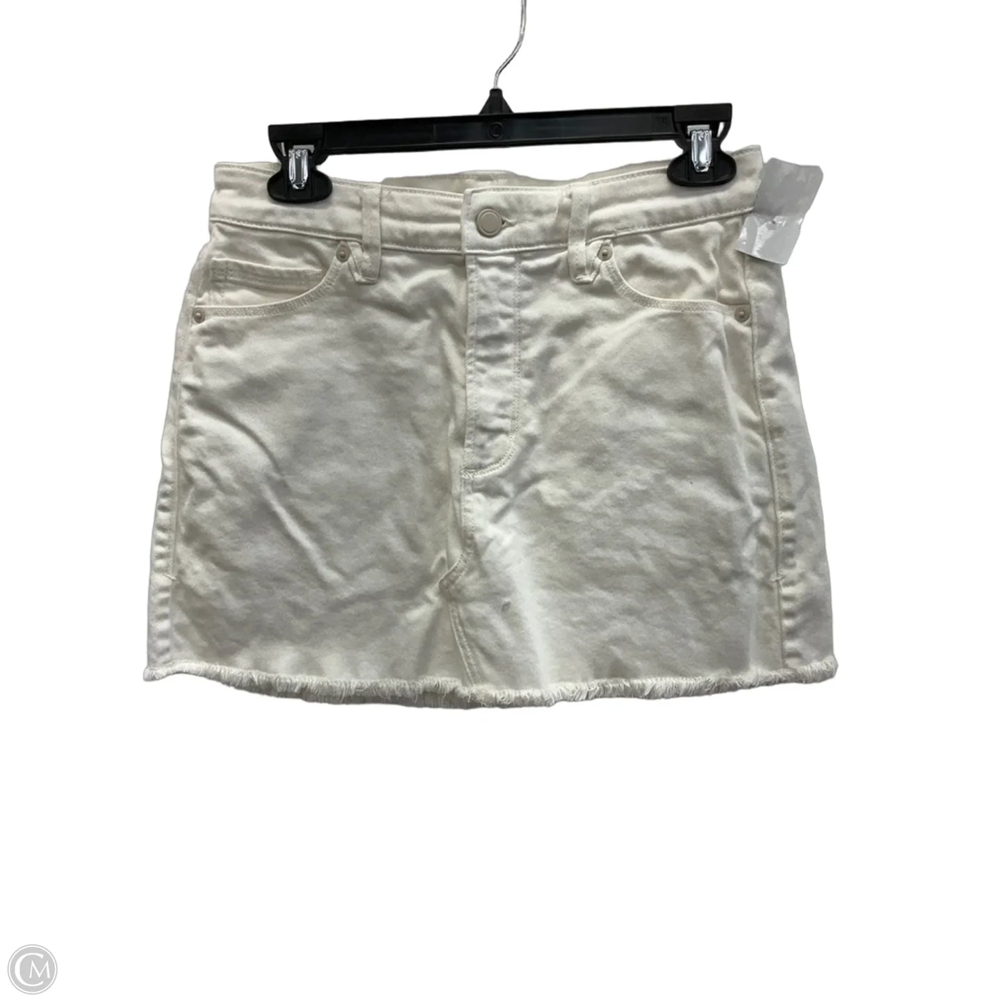 Skirt Mini & Short By Good American In White Denim, Size: 2