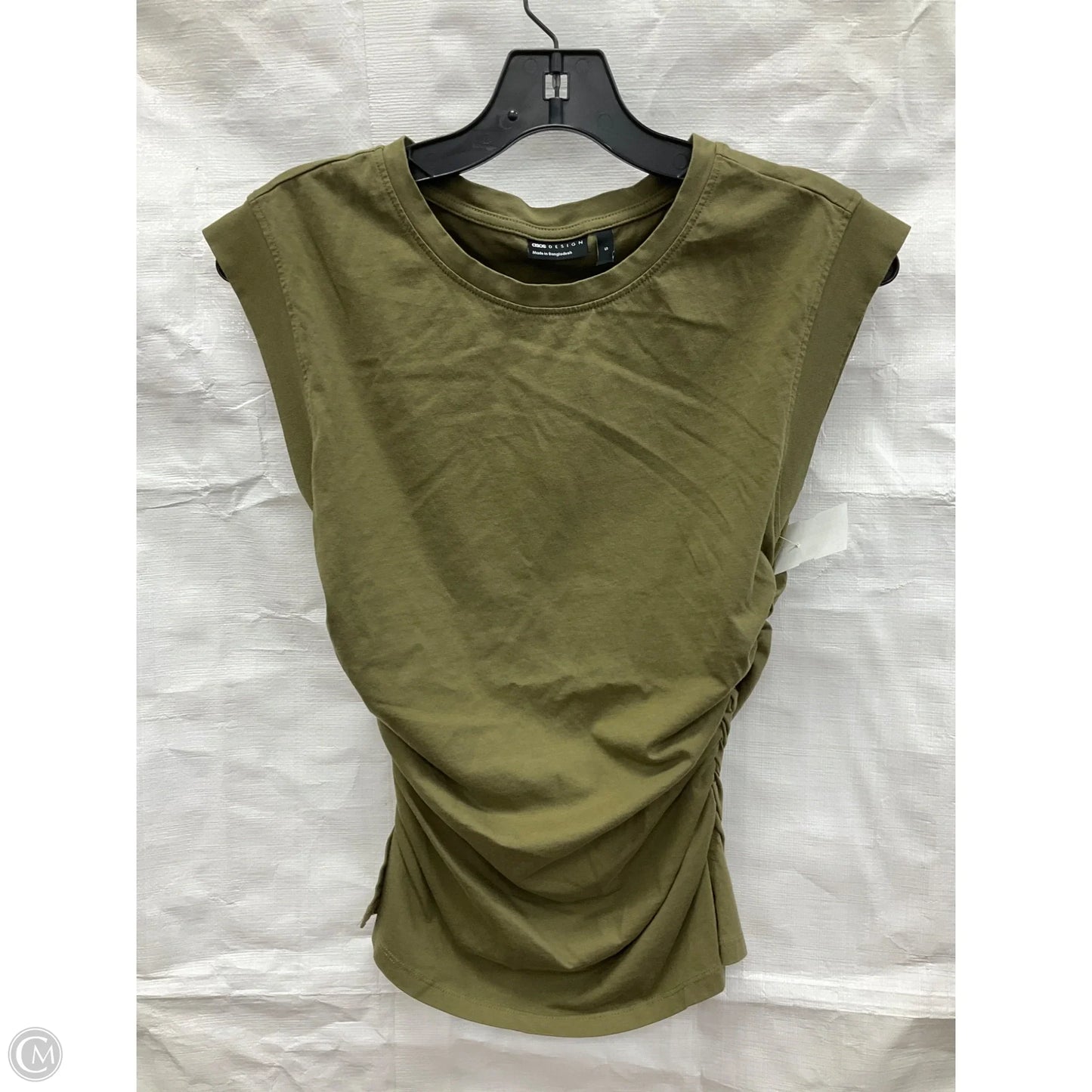 Top Sleeveless By Asos In Green, Size: S