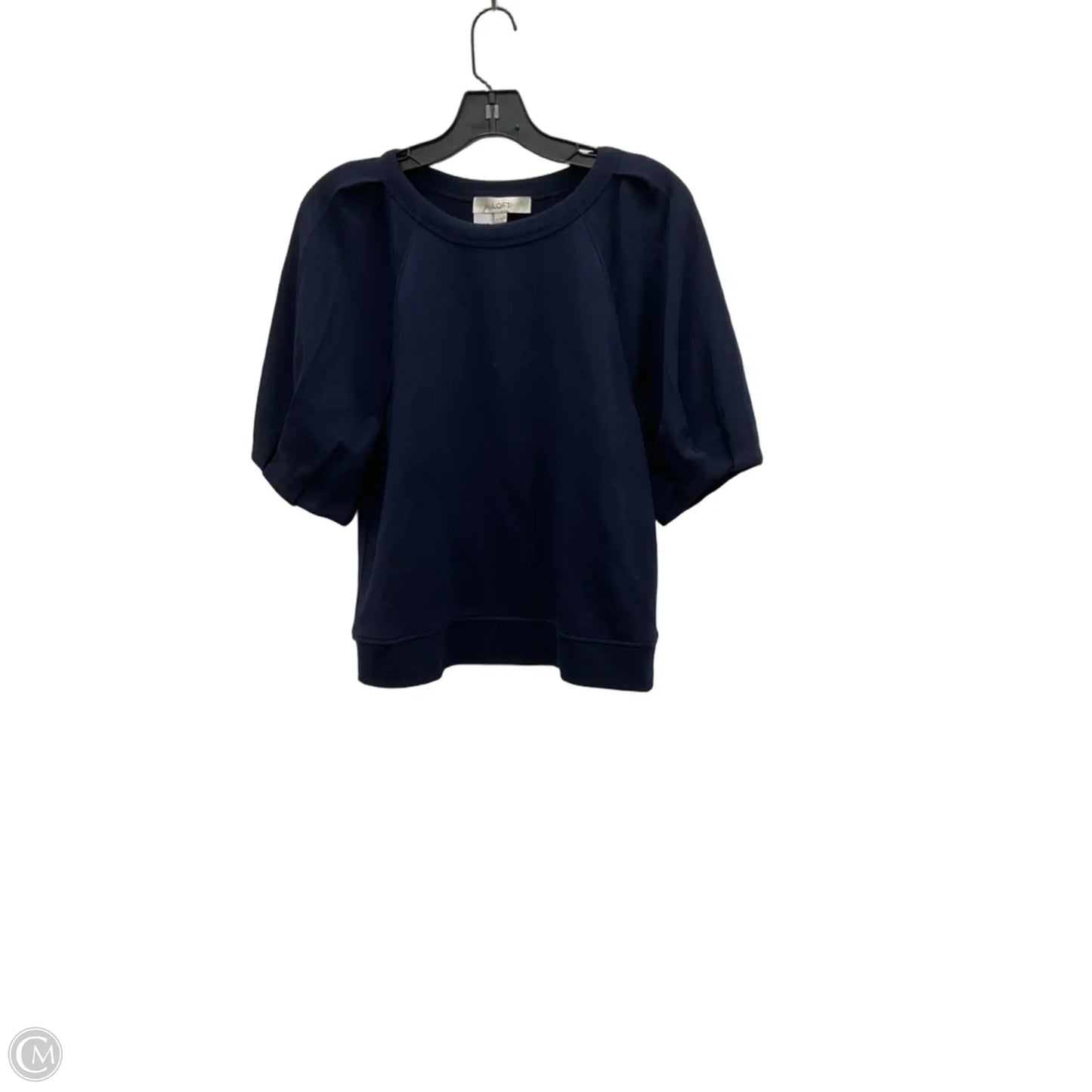 Top Short Sleeve By Loft In Navy, Size: S