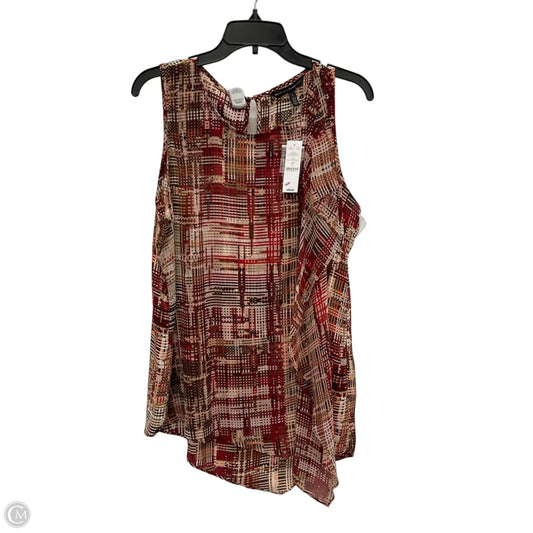 Top Sleeveless By White House Black Market In Plaid Pattern, Size: L