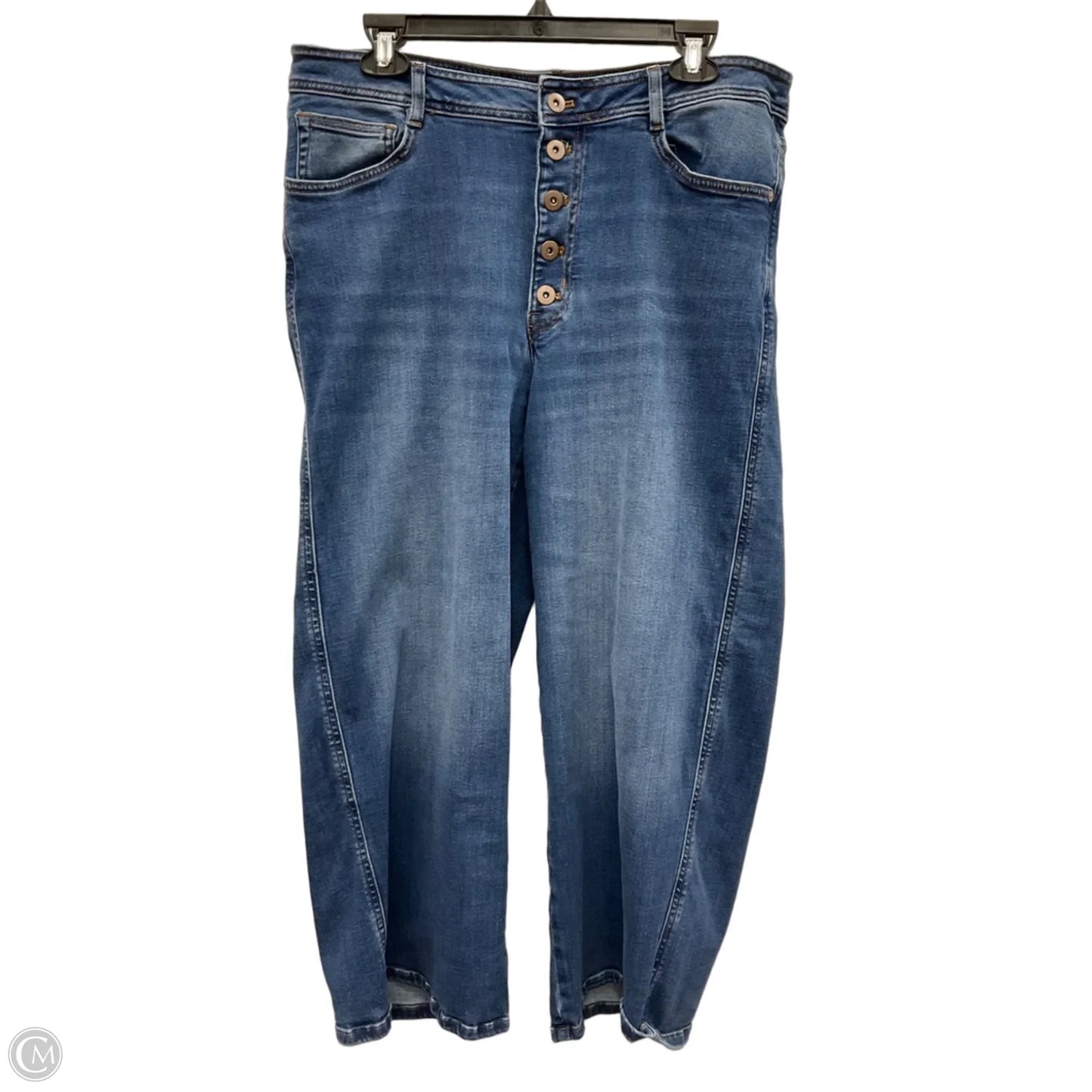 Jeans Cropped By J. Jill In Blue Denim, Size: 14