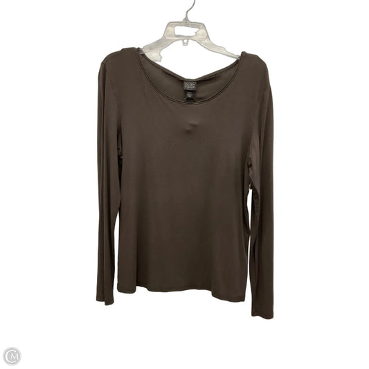 Top Long Sleeve Basic By Eileen Fisher In Brown, Size: Mp