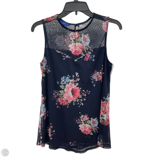 Top Sleeveless By Apt 9 In Navy, Size: S