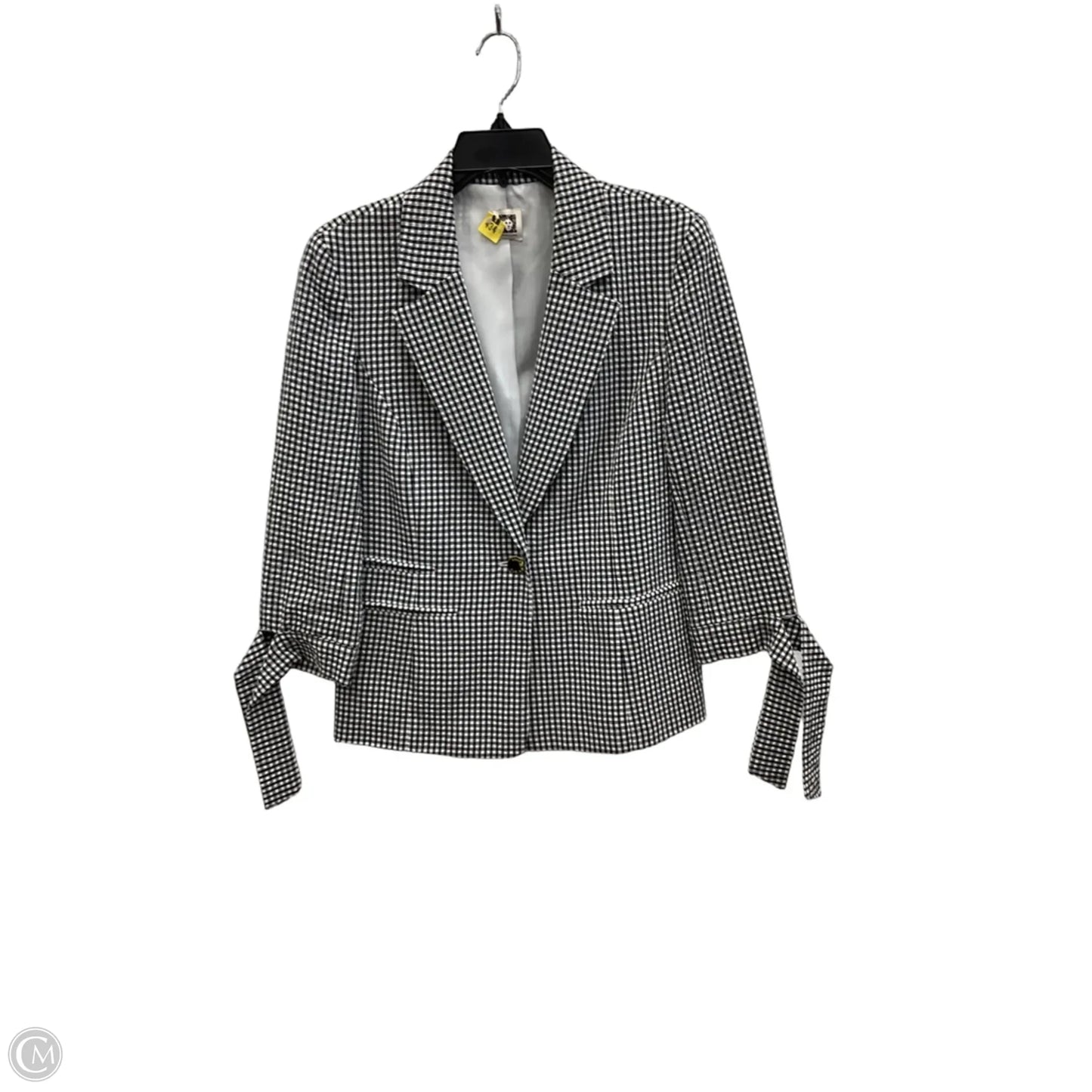 Blazer By Anne Klein In Checkered Pattern, Size: M