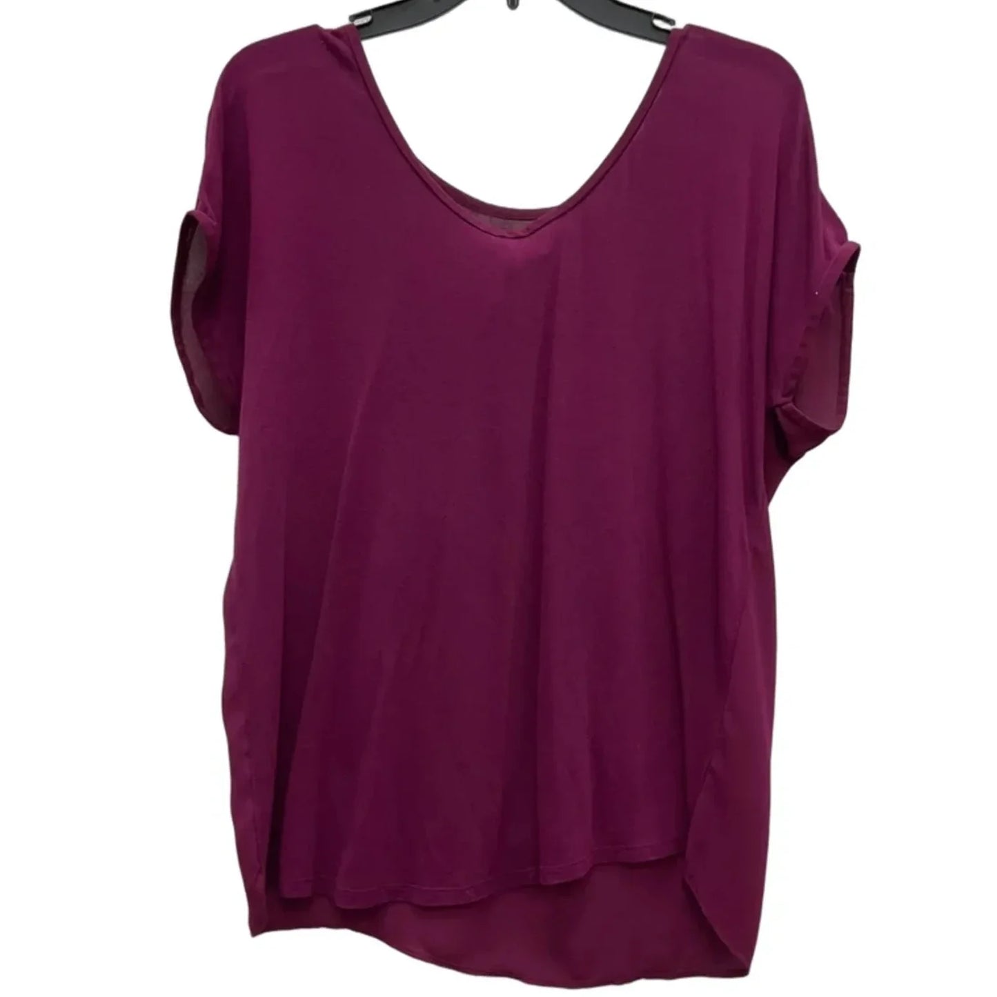 Top Short Sleeve By Loft In Pink, Size: Xl