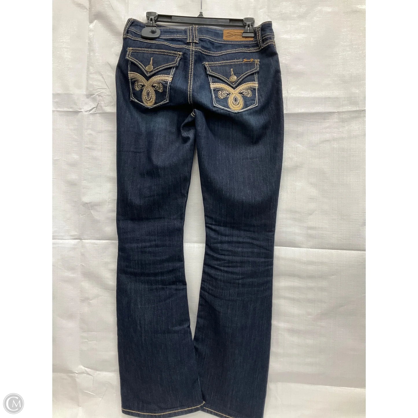 Jeans Boot Cut By Seven 7 In Blue Denim, Size: 8