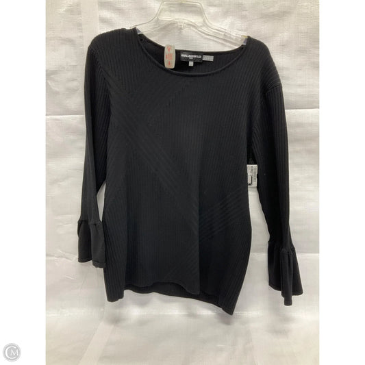 Top Long Sleeve Designer By Karl Lagerfeld In Black, Size: L