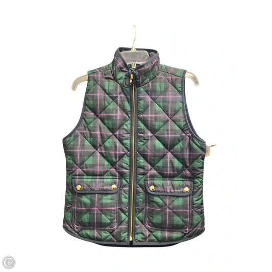 Vest Puffer & Quilted By J. Crew In Plaid Pattern, Size: S
