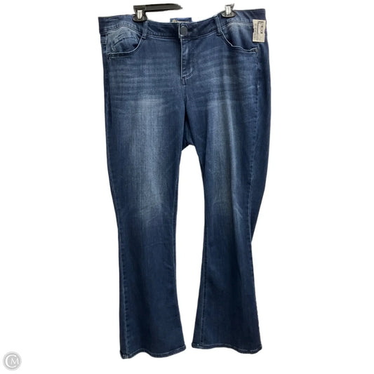 Jeans Flared By Democracy In Blue Denim, Size: 18