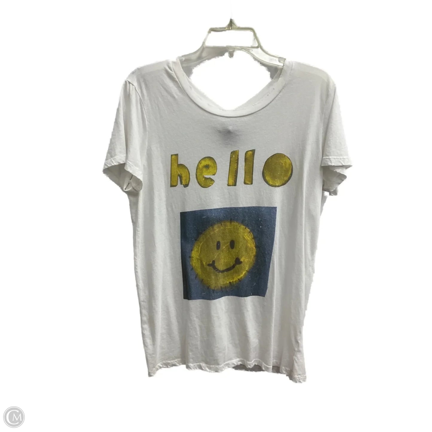 Top Short Sleeve By Cmc In White, Size: Xl