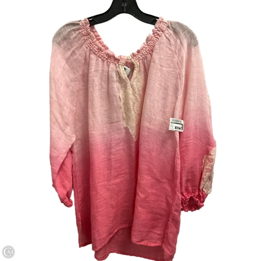 Top Long Sleeve By Chicos In Pink, Size: Xl