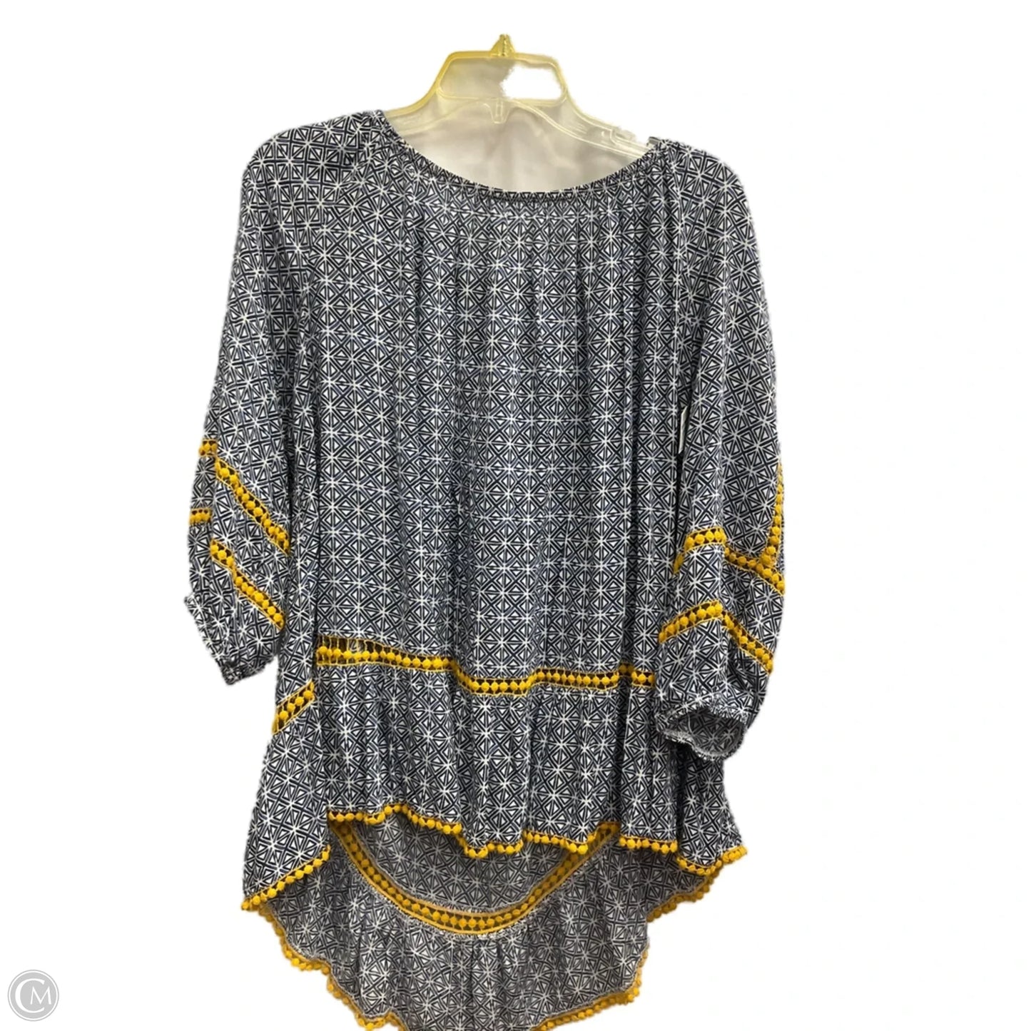 Top 3/4 Sleeve By Fever In Blue, Size: 1x