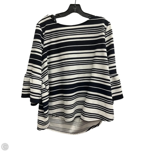 Top 3/4 Sleeve By Green Envelope In Striped Pattern, Size: 2x