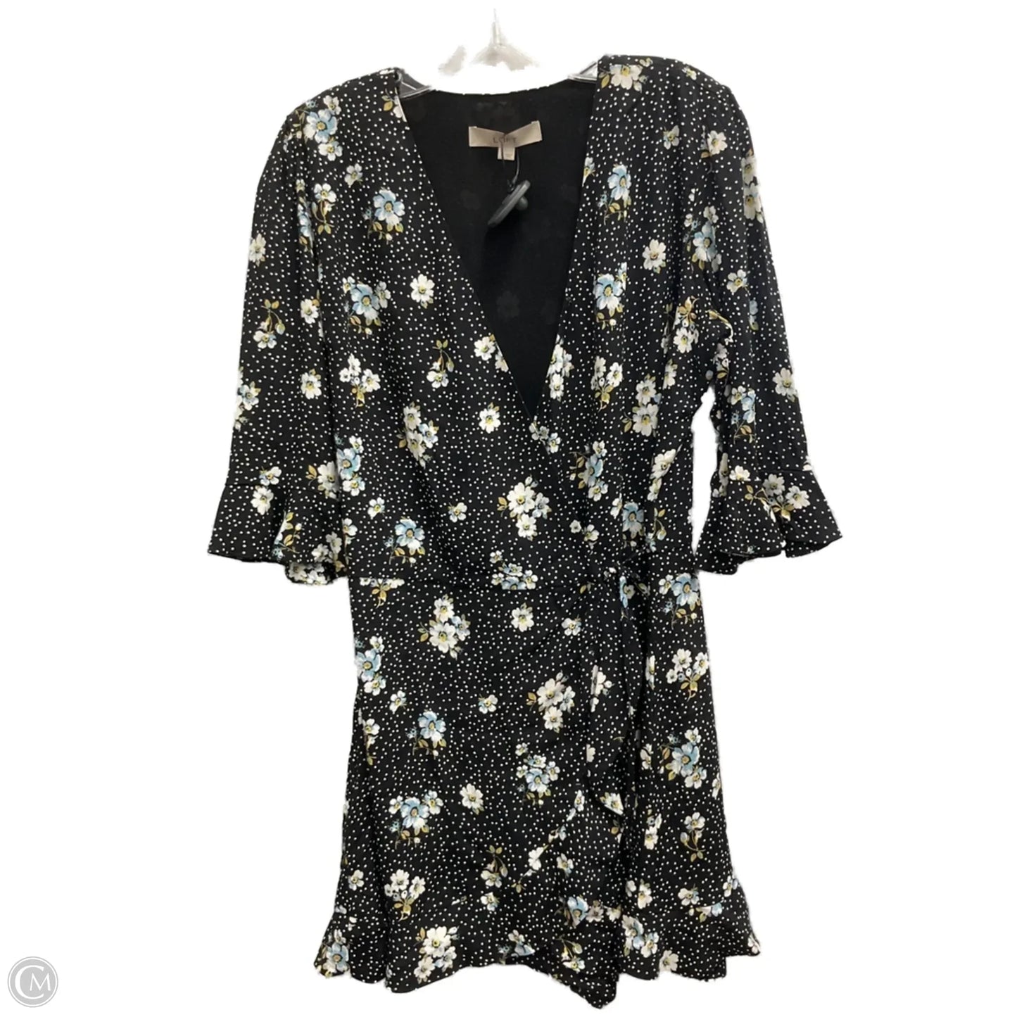 Dress Casual Midi By Loft In Black, Size: 4