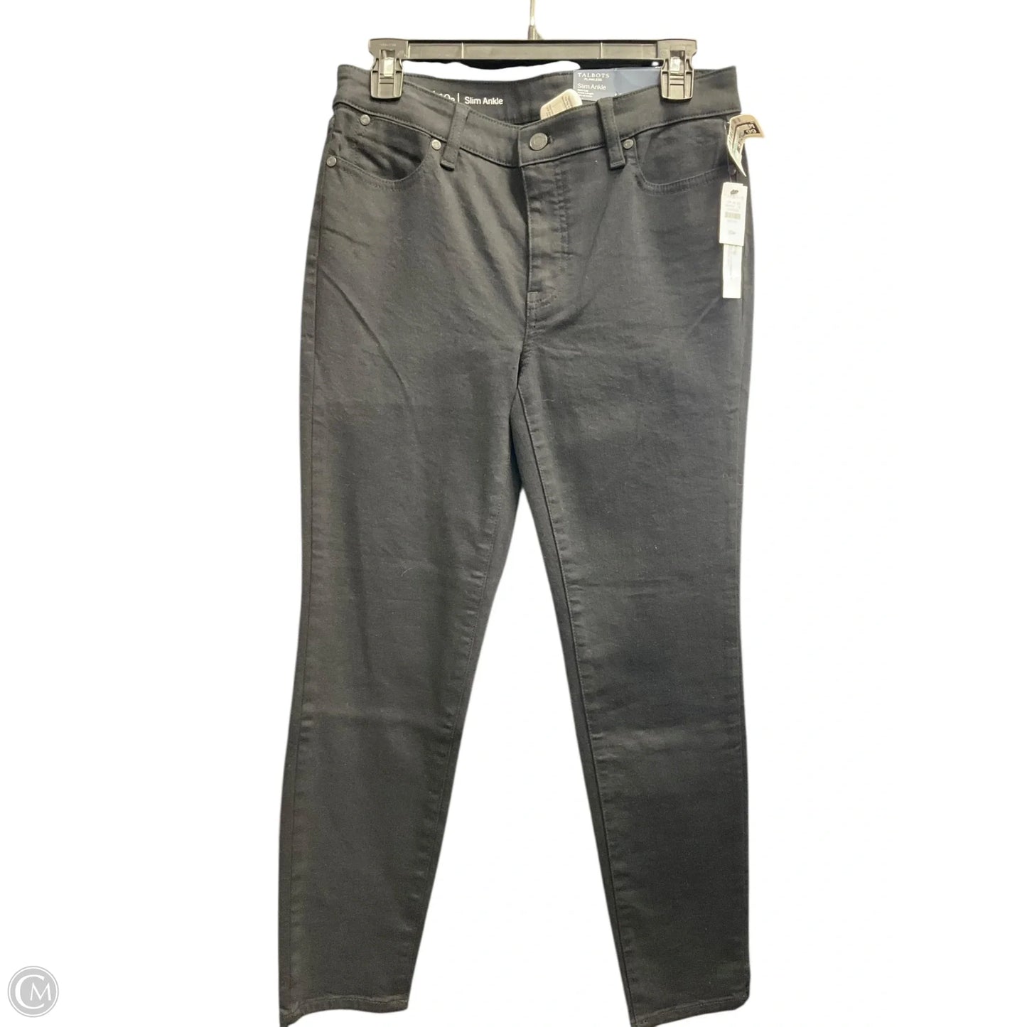 Jeans Skinny By Talbots In Black Denim, Size: 10