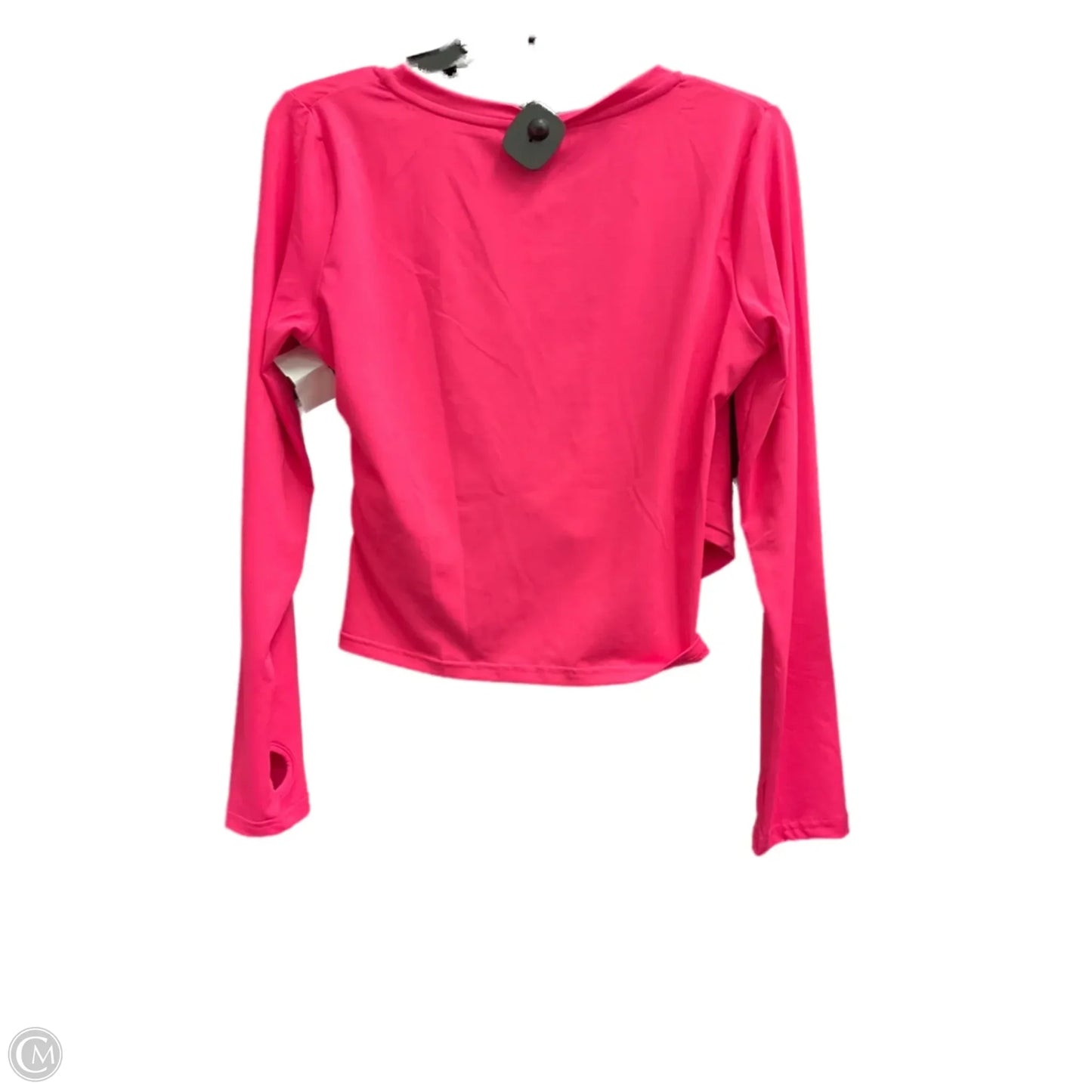 Athletic Top Long Sleeve Collar By Pink Lily In Pink, Size: L