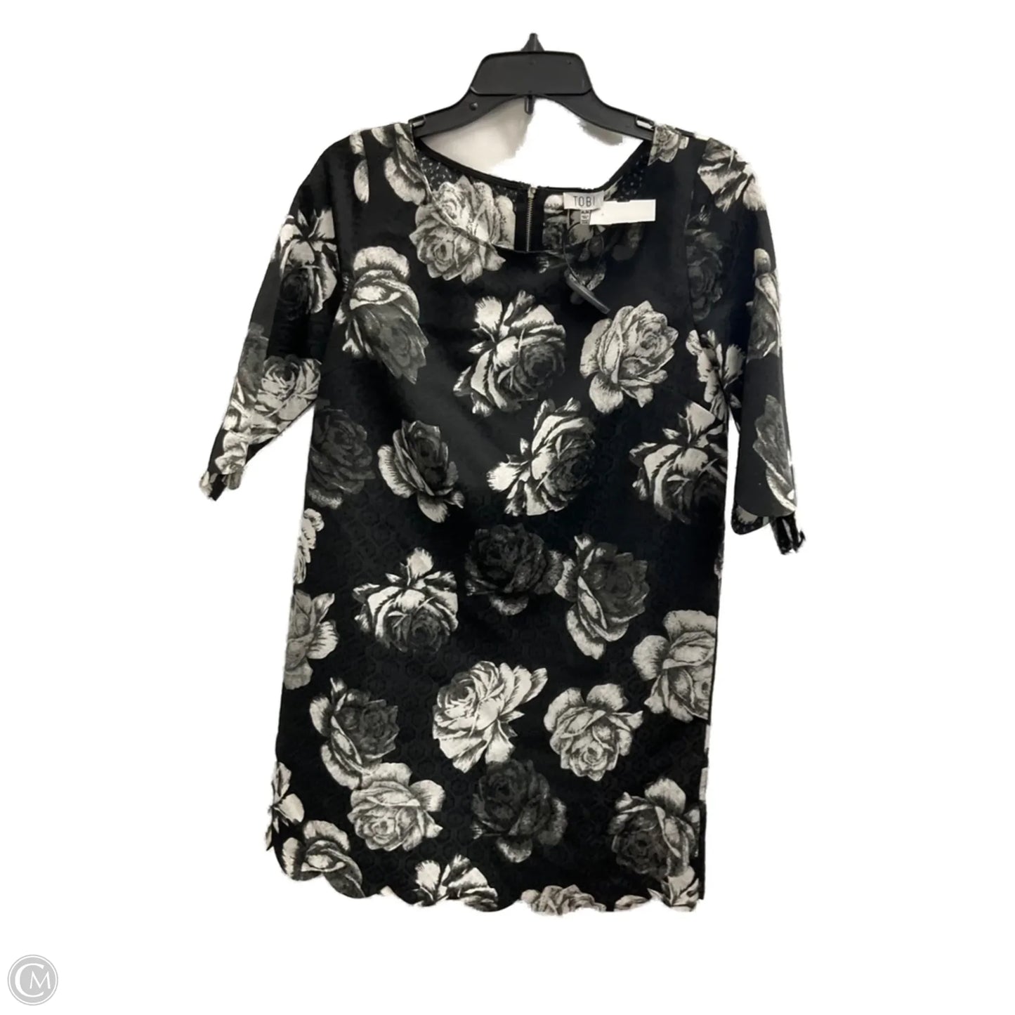 Dress Casual Midi By Tobi In Black & White, Size: M