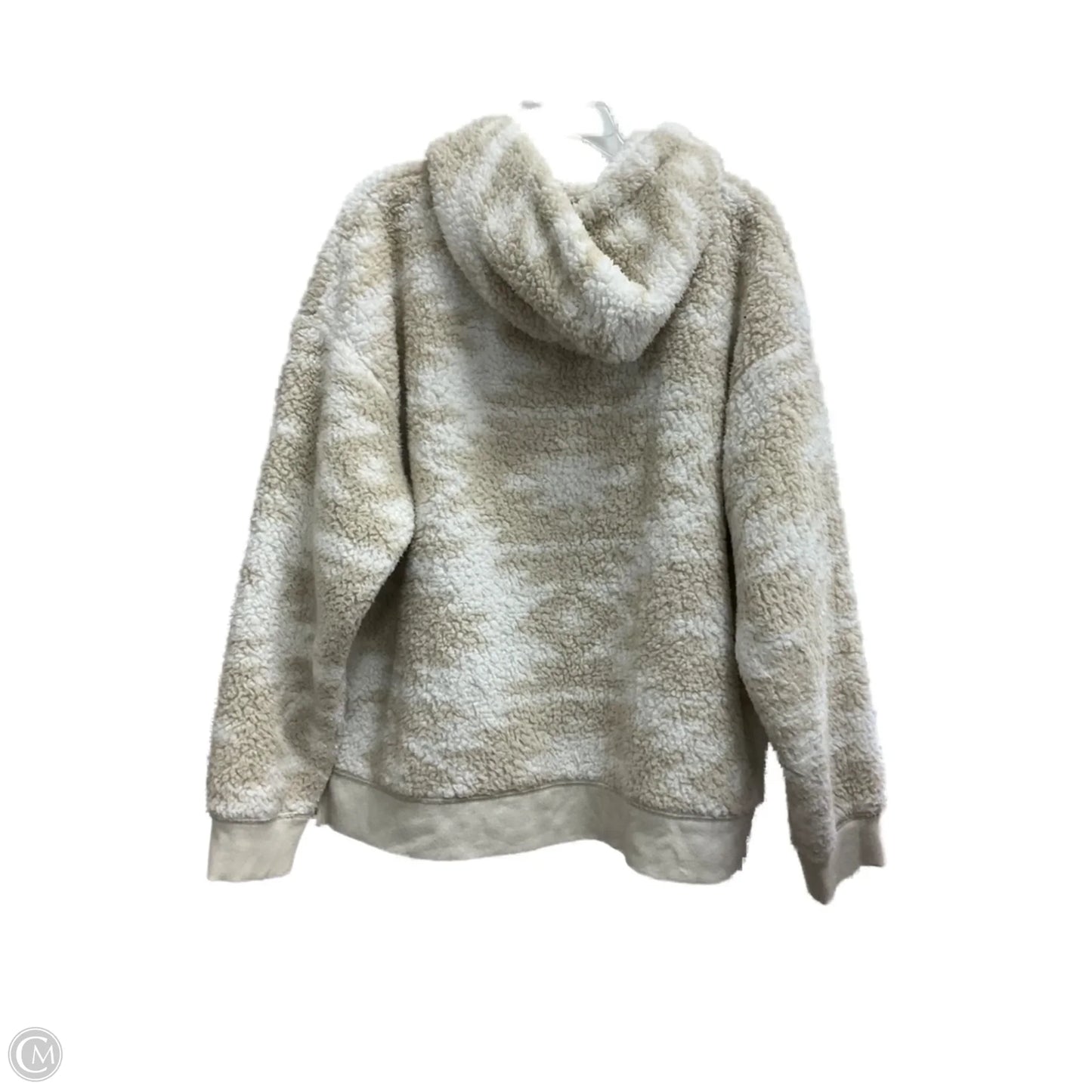 Sweatshirt Hoodie By Sonoma In Brown & Cream, Size: Xl