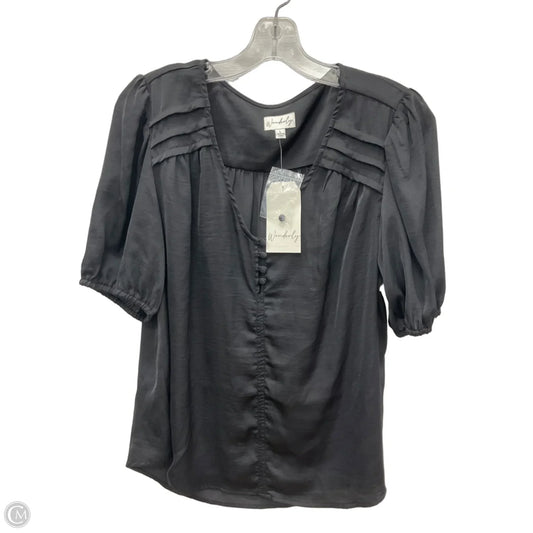 Top 3/4 Sleeve By Wonderly In Black, Size: L