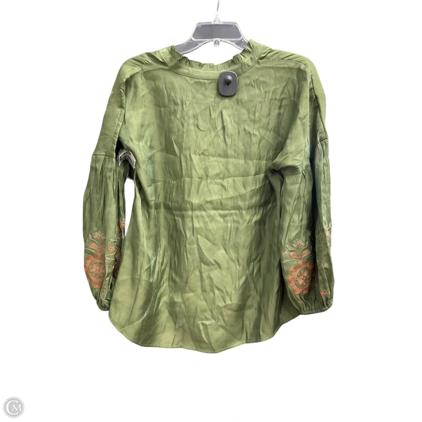 Top 3/4 Sleeve By Cato In Green, Size: S