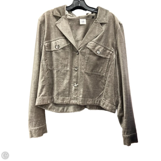 Blouse Long Sleeve By Cabi In Beige, Size: Xl