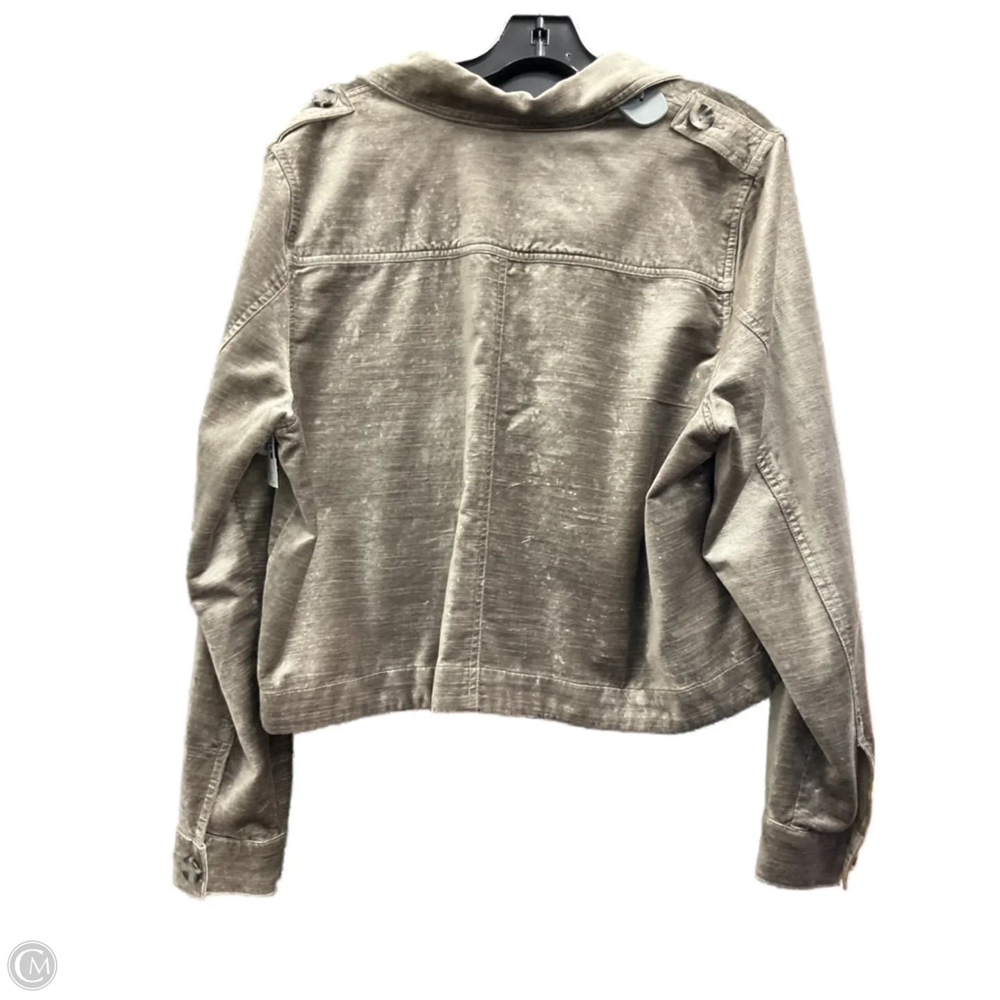 Blouse Long Sleeve By Cabi In Beige, Size: Xl
