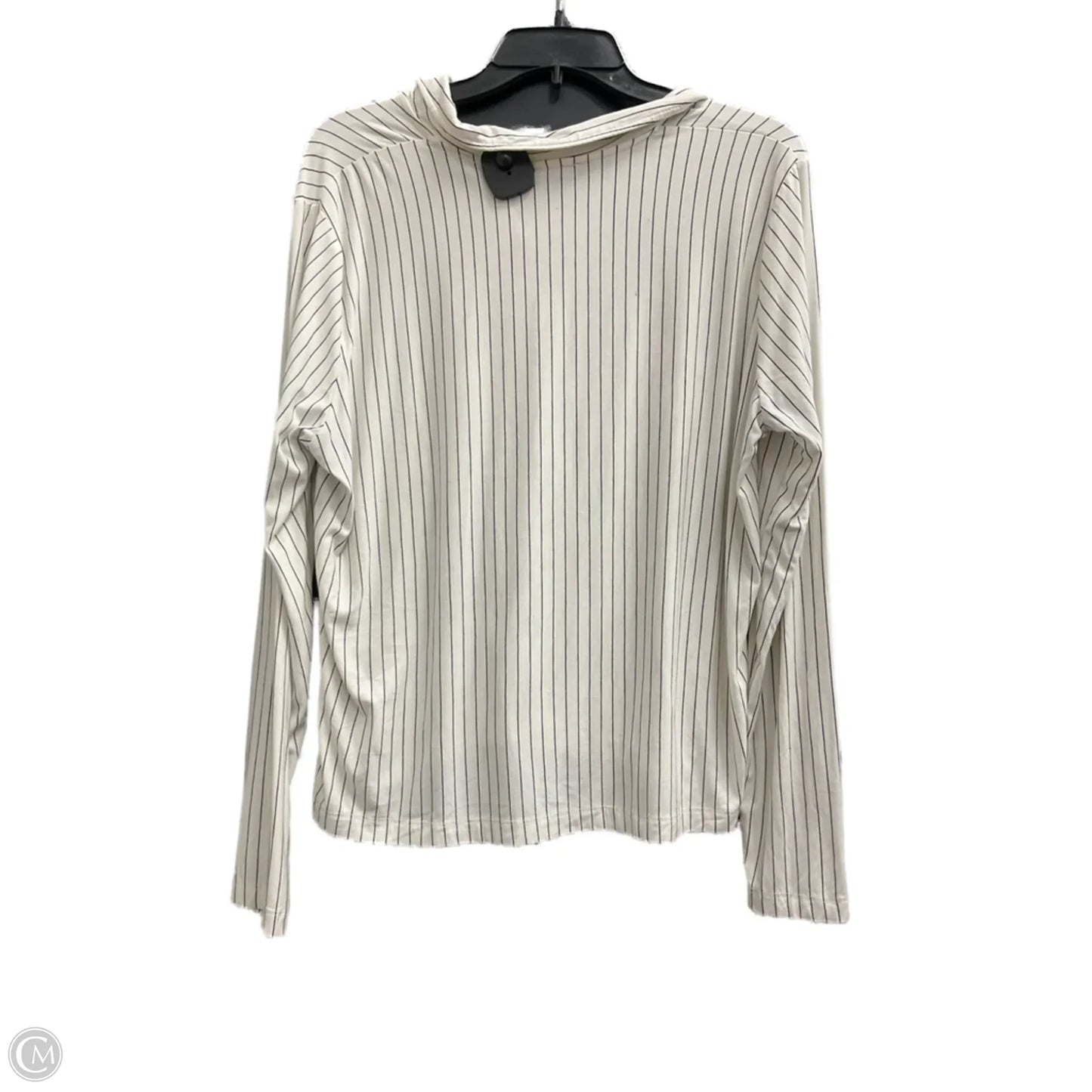 Blouse Long Sleeve By Modern Works In Striped Pattern, Size: L