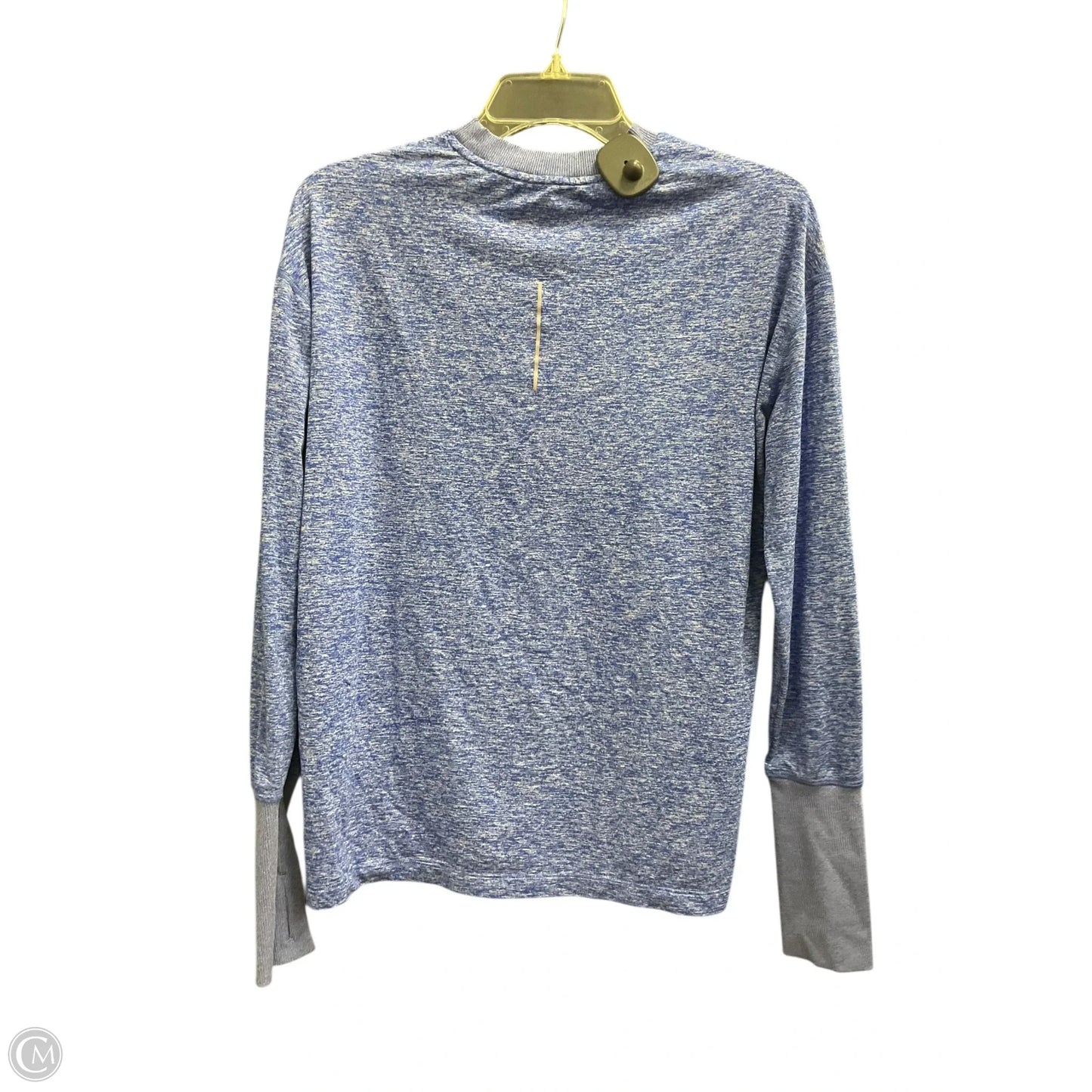 Athletic Top Long Sleeve Collar By Nike Apparel In Blue, Size: M