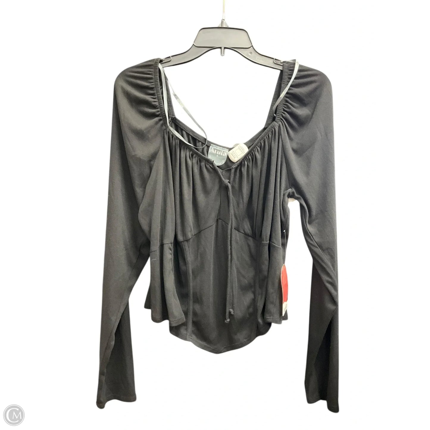 Top Long Sleeve By Arula In Black, Size: 1x
