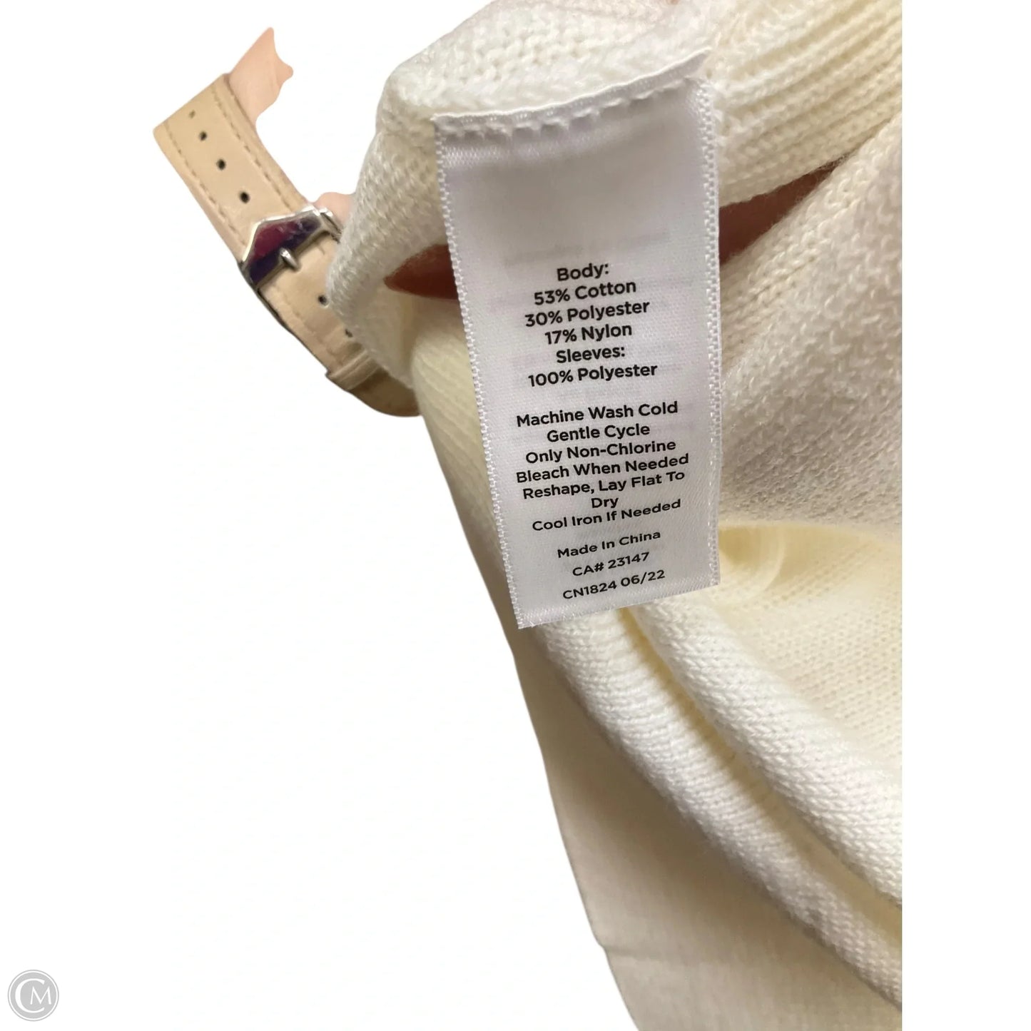 Top Long Sleeve By Talbots In White, Size: S