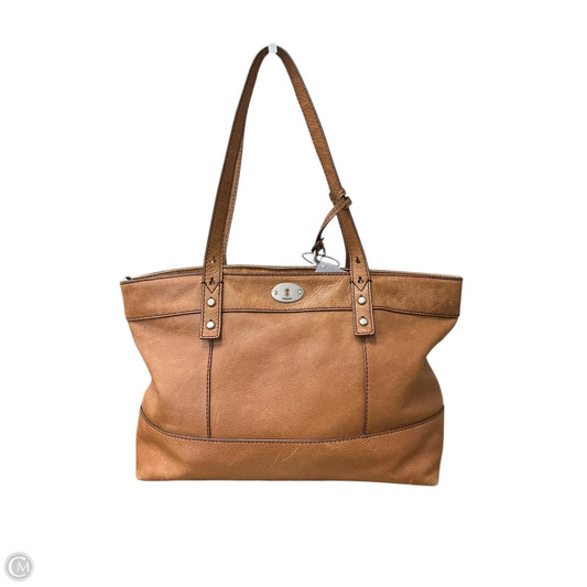 Handbag Leather By Fossil, Size: Large