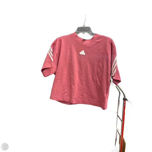 Athletic Top Short Sleeve By Adidas In Pink, Size: S