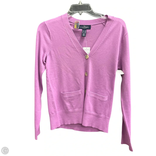 Cardigan By Lands End In Purple, Size: Xxs