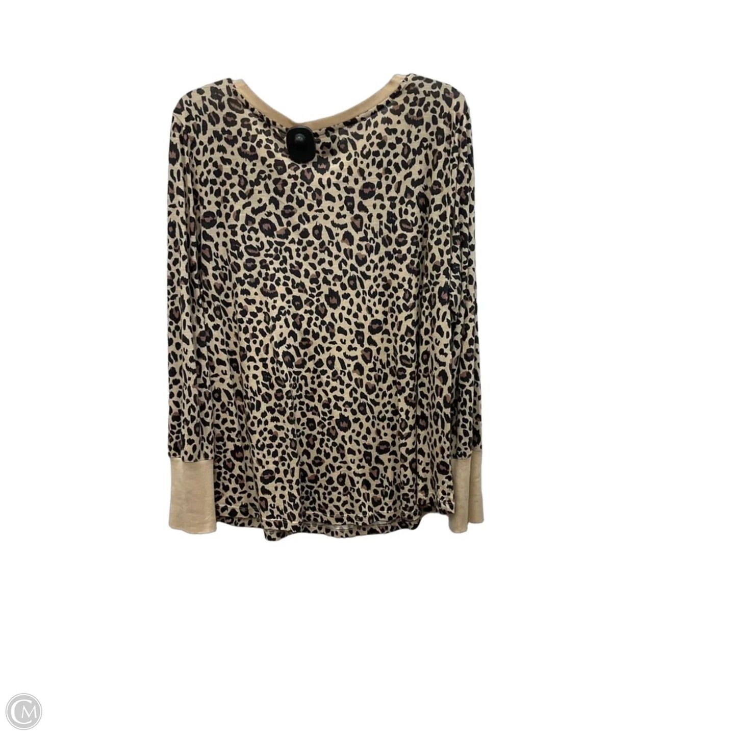 Top Long Sleeve By Falls Creek In Animal Print, Size: 1x