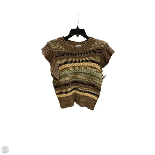 Vest Sweater By Elan In Beige, Size: S