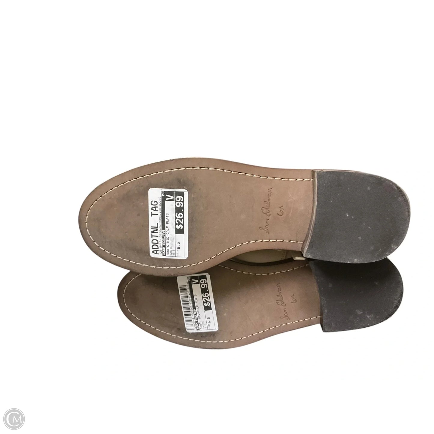 Boots Mid-calf Flats By Sam Edelman In White, Size: 6.5