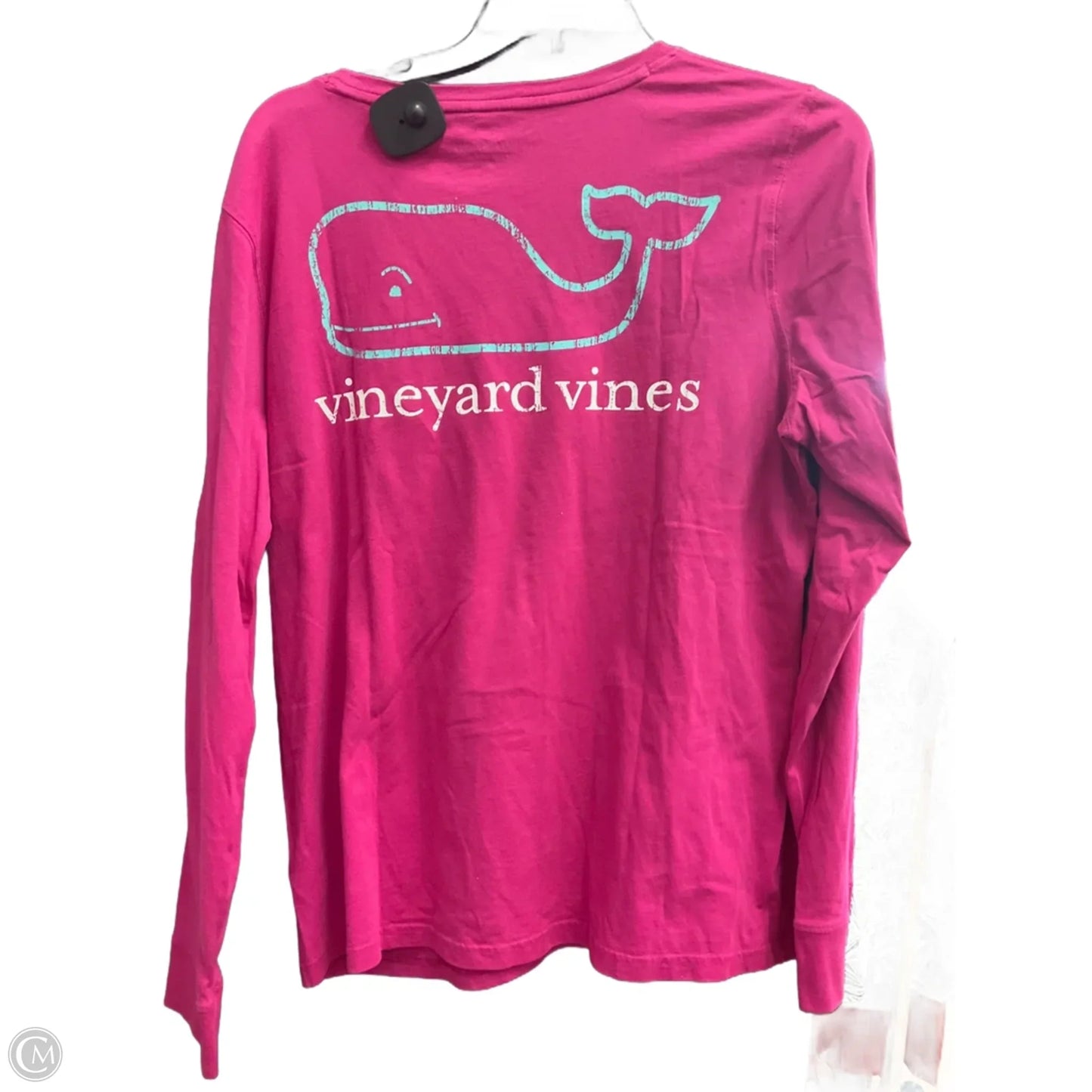 Top Long Sleeve Basic By Vineyard Vines In Pink, Size: L