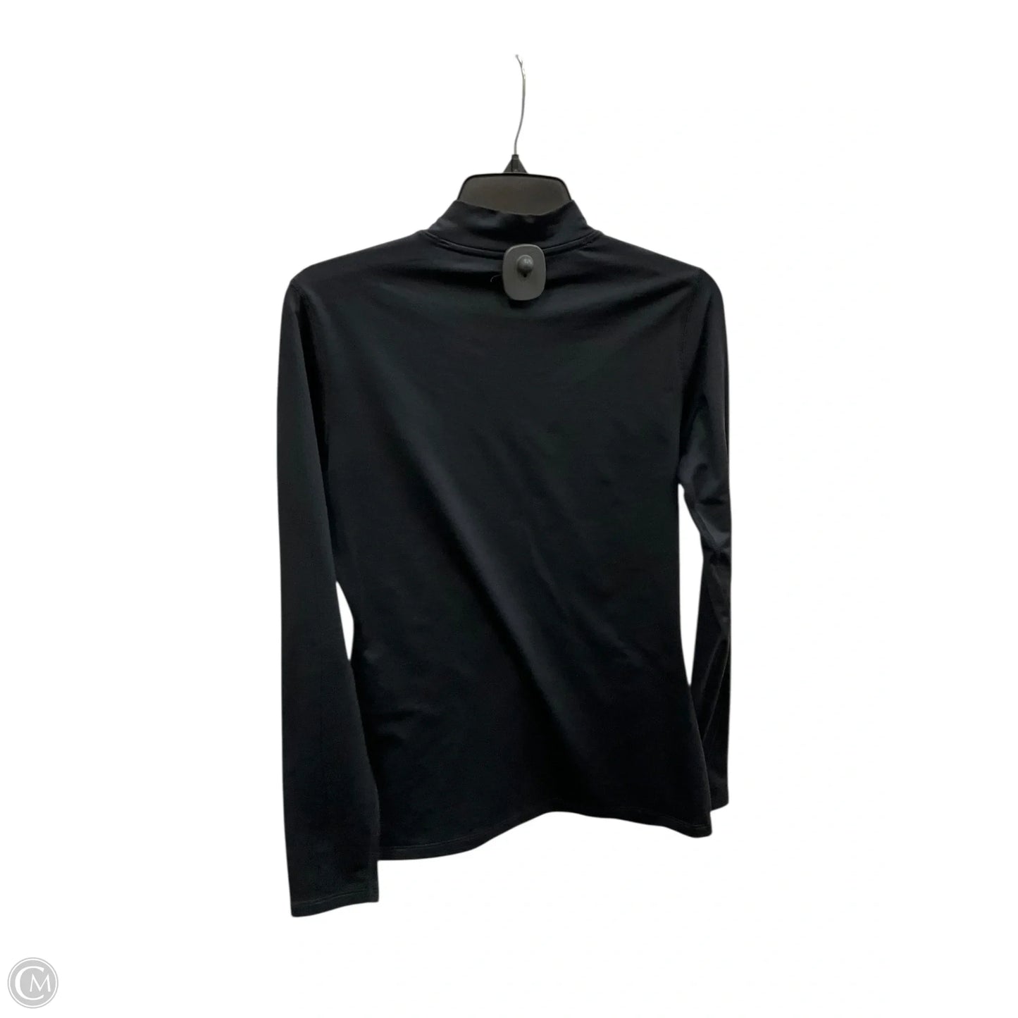 Athletic Top Long Sleeve Collar By Under Armour In Black, Size: L