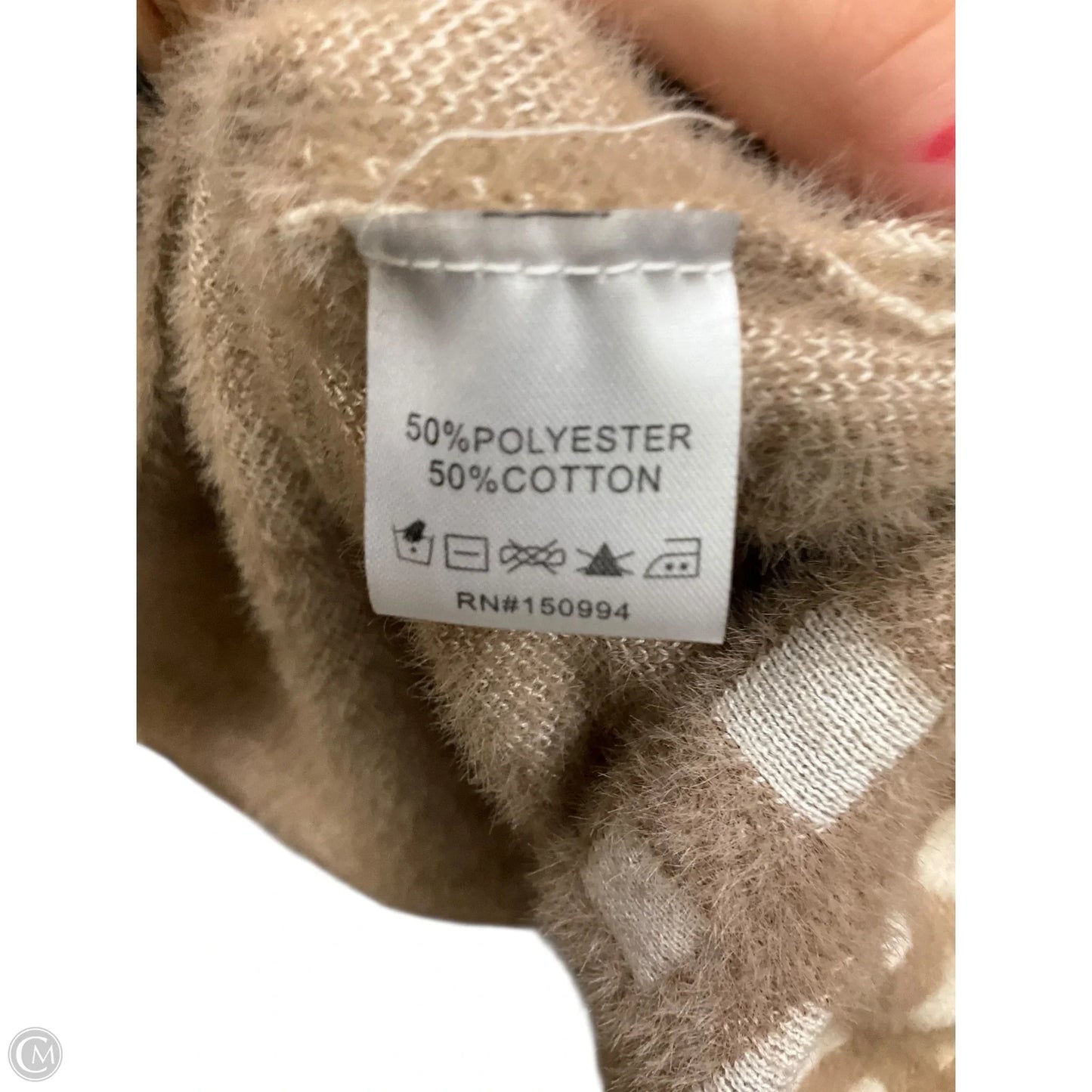 Cardigan By Belldini In Checkered Pattern, Size: M