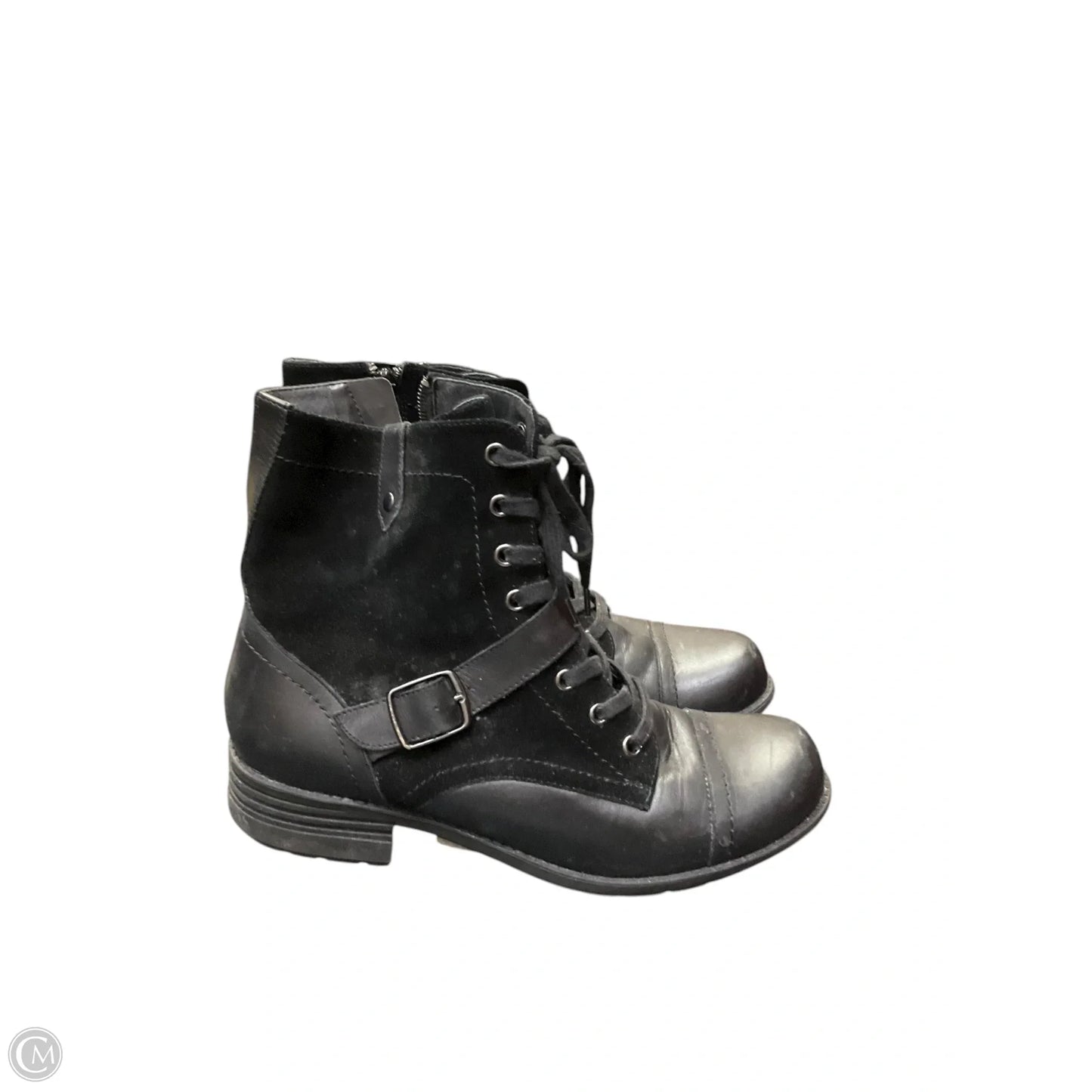 Boots Ankle Flats By Abeo In Black, Size: 10