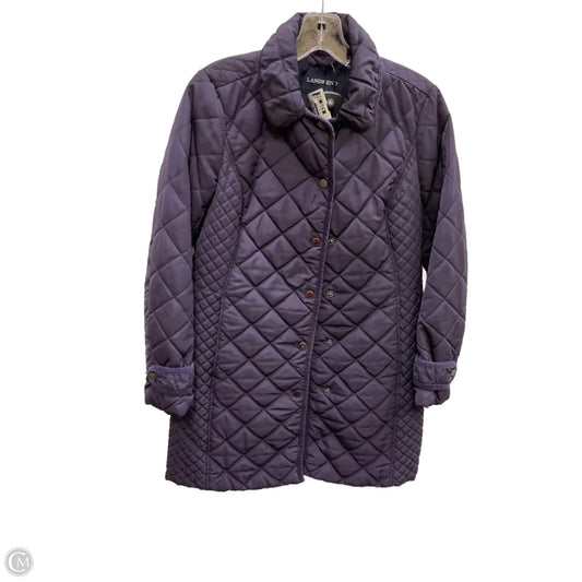 Coat Puffer & Quilted By Lands End In Purple, Size: 2p
