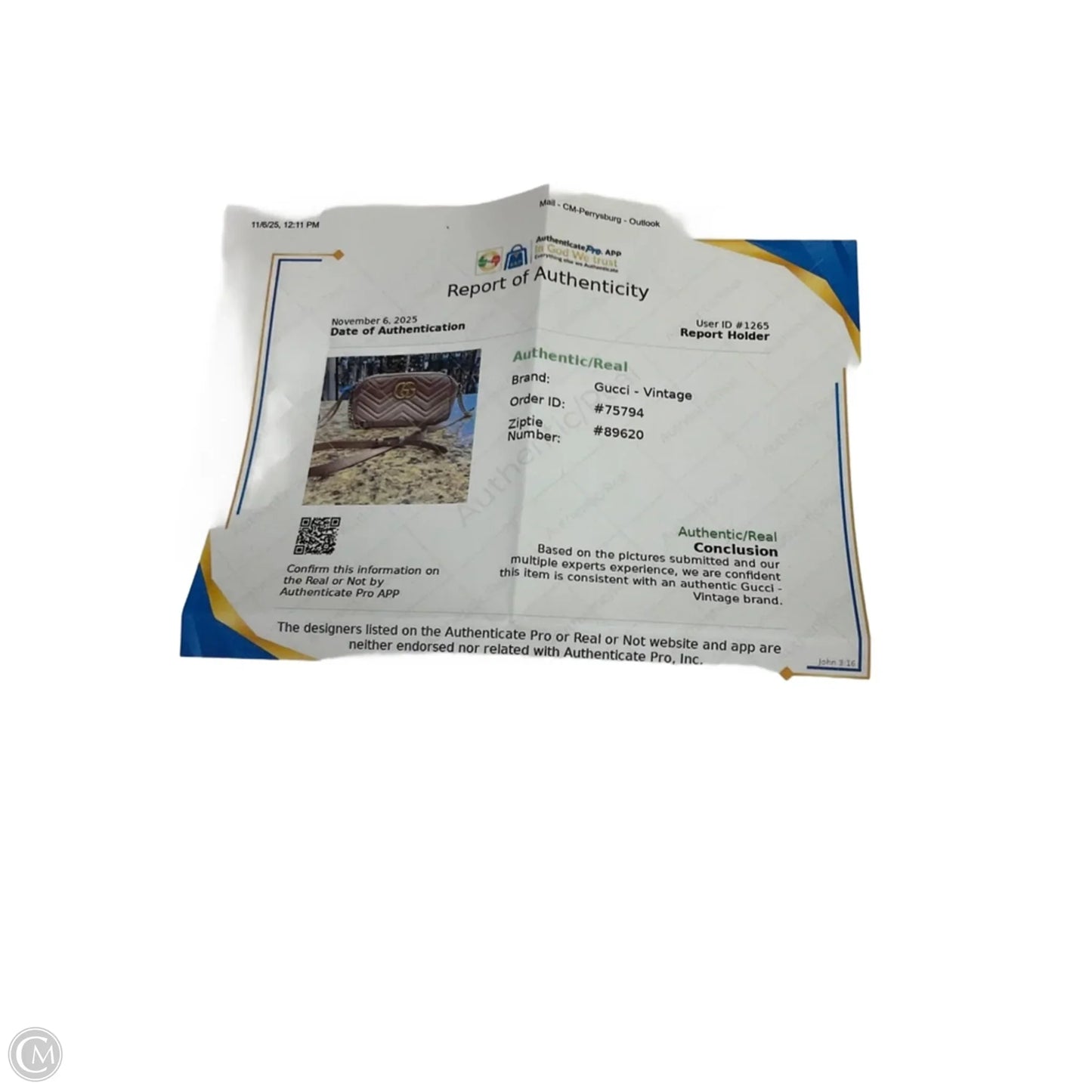 Crossbody Luxury Designer By Gucci, Size: Small