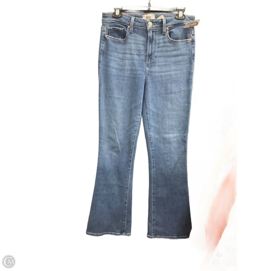 Jeans Flared By Paige In Blue Denim, Size: 8