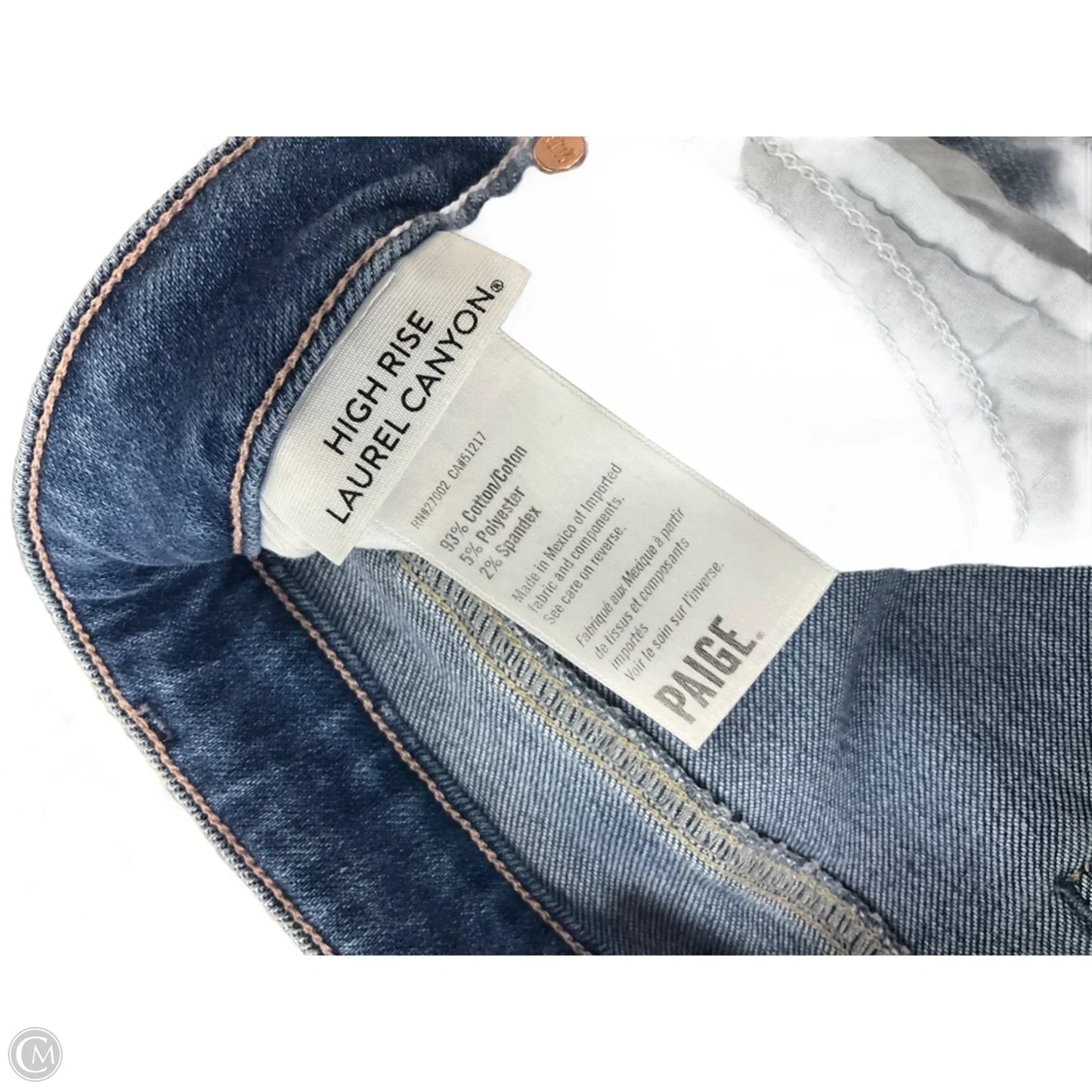 Jeans Flared By Paige In Blue Denim, Size: 8