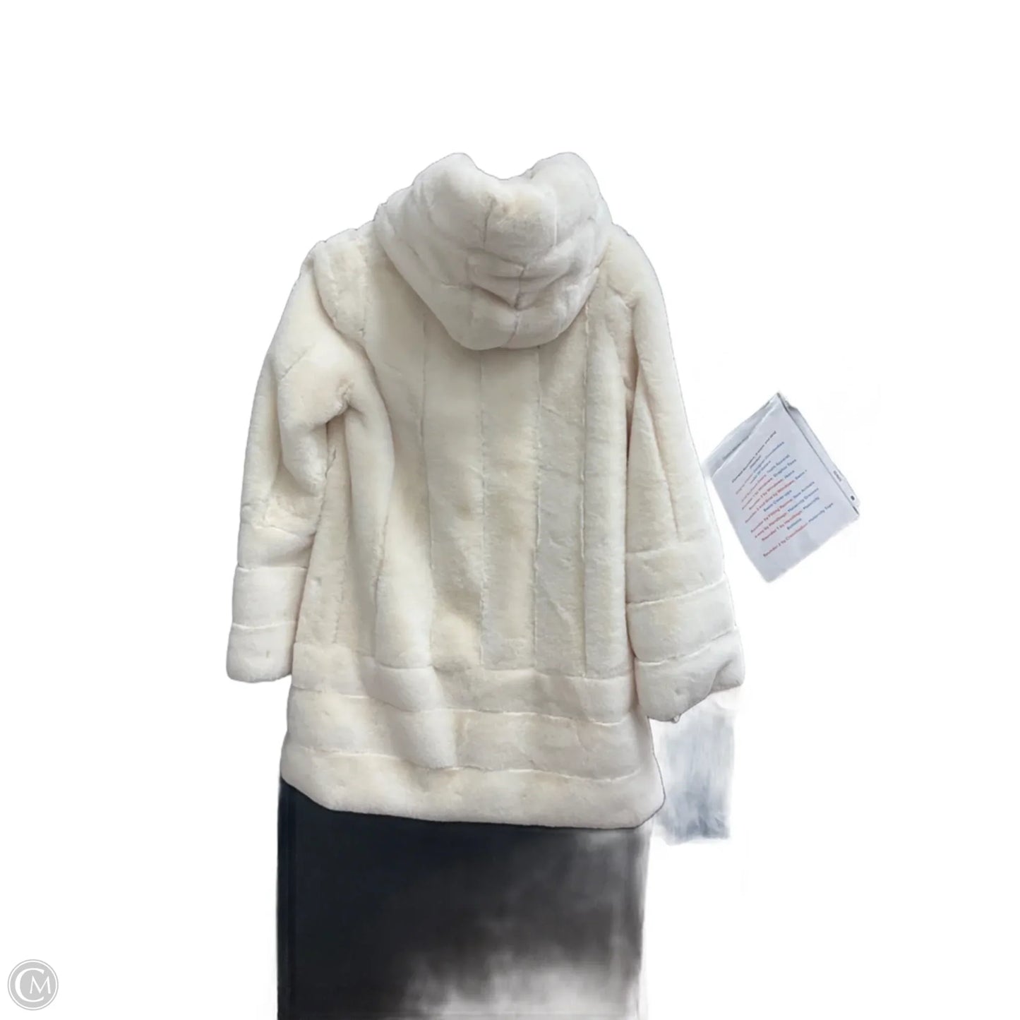 Coat Faux Fur & Sherpa By Liz Claiborne In White, Size: S