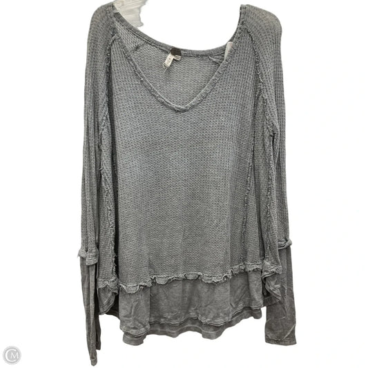 Top Long Sleeve By We The Free In Grey, Size: M