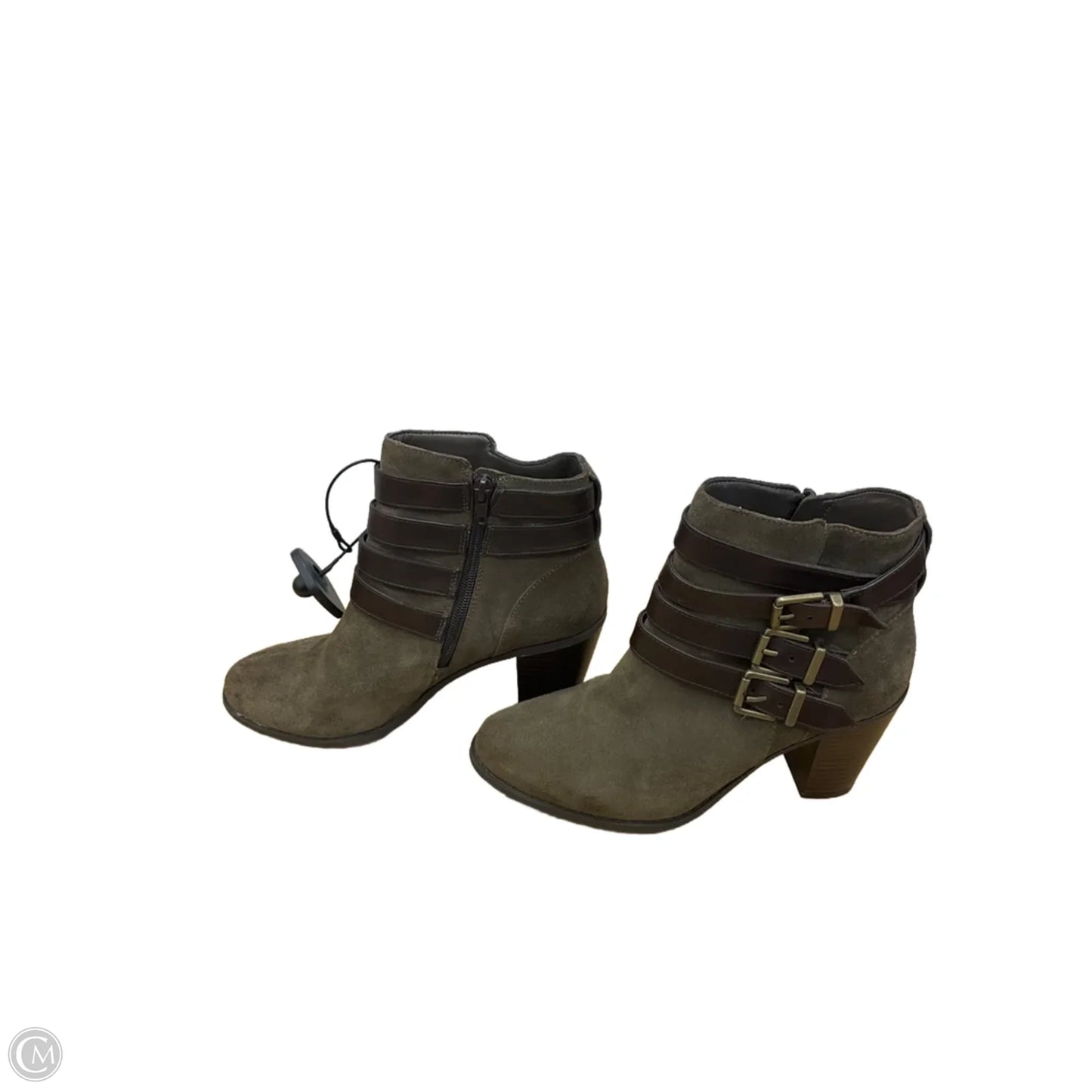 Boots Ankle Heels By Inc In Green, Size: 8