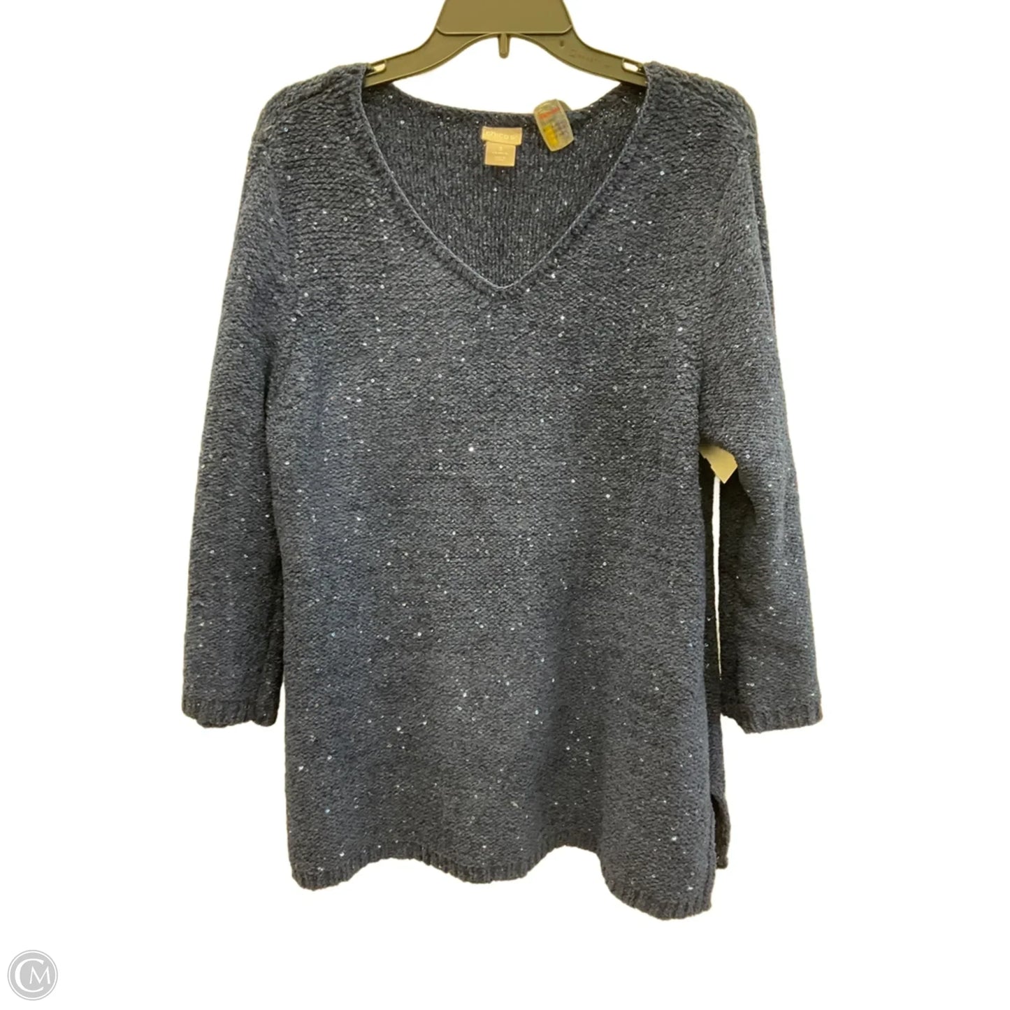 Sweater By Chicos In Blue & Brown, Size: Xl