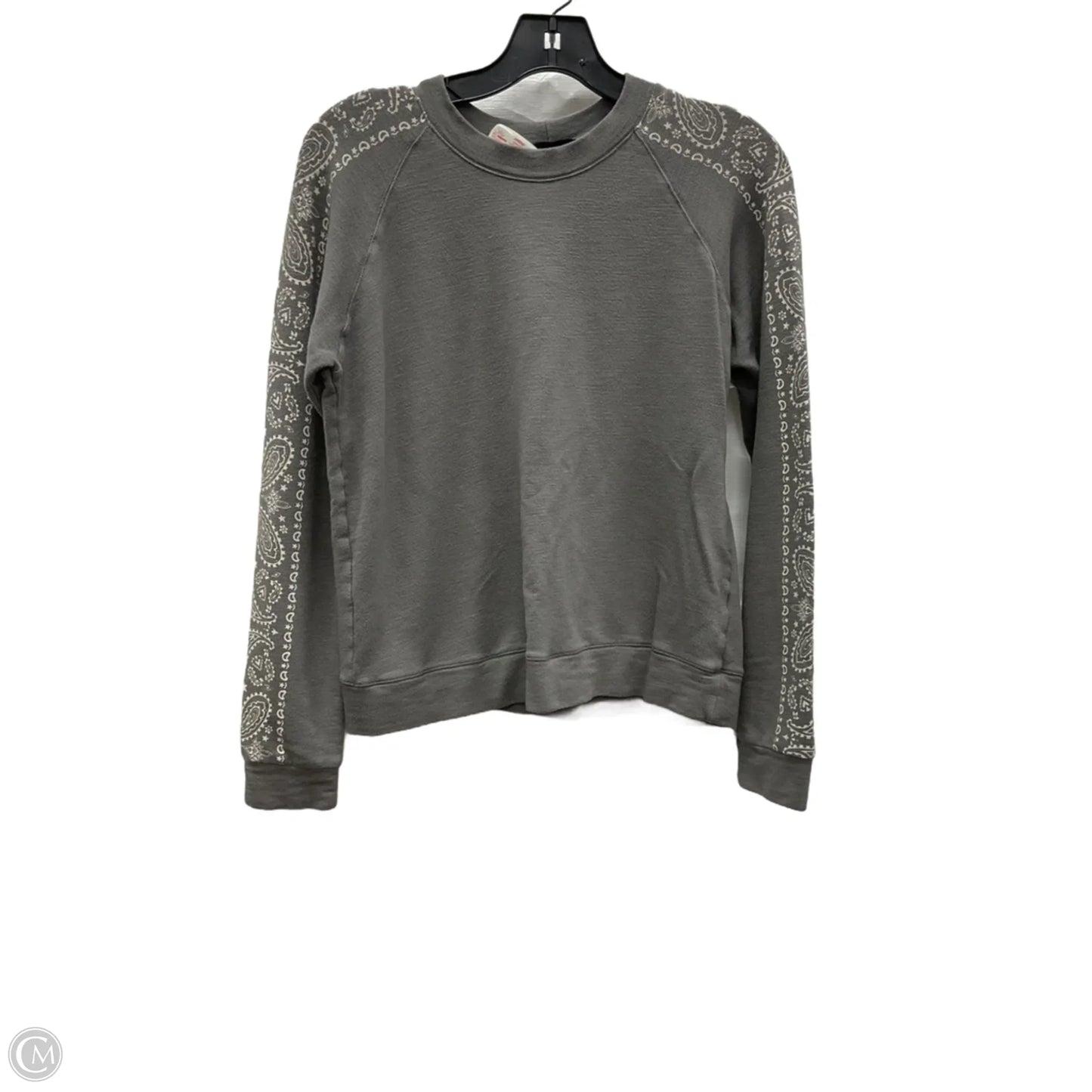 Top Long Sleeve By Monrow In Grey, Size: Xs